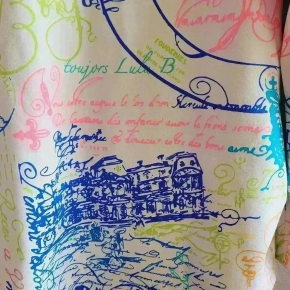 Stunning! Anthony's Resort Wear M Paris Print Vibrant Colors Jacket Long Sleeve - Picture 10 of 13